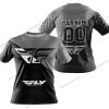 PREMIUM GIFT - CUSTOM NAME - FLY RACING - GREY - T-SHIRT