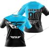 PREMIUM GIFT - CUSTOM NAME - FLY RACING - SKY BLUE - T-SHIRT