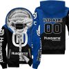 PREMIUM GIFT - CUSTOM NAME - HUSQVARNA - BLUE - FLEECE ZIP HOODIE