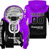 PREMIUM GIFT - CUSTOM NAME - HUSQVARNA - PURPLE - FLEECE ZIP HOODIE