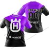 PREMIUM GIFT - CUSTOM NAME - HUSQVARNA - PURPLE - T-SHIRT