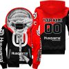 PREMIUM GIFT - CUSTOM NAME - HUSQVARNA - RED - FLEECE ZIP HOODIE