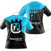 PREMIUM GIFT - CUSTOM NAME - HUSQVARNA - SKY BLUE - T-SHIRT