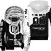 PREMIUM GIFT - CUSTOM NAME - HUSQVARNA - WHITE - FLEECE ZIP HOODIE
