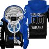PREMIUM GIFT - CUSTOM NAME - YAMAHA - BLUE - FLEECE ZIP HOODIE