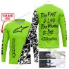TOO FAST TO LIVE TOO YOUNG TO DIE - LIMITED EDITION - CUSTOM NAME - ALPINESTARS - GREEN 1 - JERSEY
