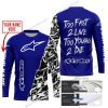 TOO FAST TO LIVE TOO YOUNG TO DIE - LIMITED EDITION - CUSTOM NAME - ALPINESTARS - NAVY - JERSEY