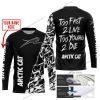 TOO FAST TO LIVE TOO YOUNG TO DIE - LIMITED EDITION - CUSTOM NAME - ARCTIC CAT - BLACK - JERSEY