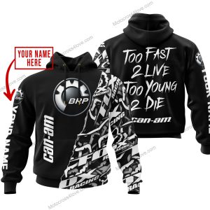 TOO FAST TO LIVE TOO YOUNG TO DIE - LIMITED EDITION - CUSTOM NAME - CAN AM - BLACK