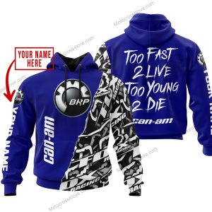 TOO FAST TO LIVE TOO YOUNG TO DIE - LIMITED EDITION - CUSTOM NAME - CAN AM - NAVY