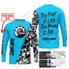 TOO FAST TO LIVE TOO YOUNG TO DIE - LIMITED EDITION - CUSTOM NAME - CAN AM - SKY BLUE - JERSEY