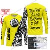 TOO FAST TO LIVE TOO YOUNG TO DIE - LIMITED EDITION - CUSTOM NAME - CAN AM - YELLOW - JERSEY