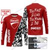 TOO FAST TO LIVE TOO YOUNG TO DIE - LIMITED EDITION - CUSTOM NAME - DUCATI - RED - JERSEY