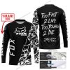 TOO FAST TO LIVE TOO YOUNG TO DIE - LIMITED EDITION - CUSTOM NAME - FOX RACING - BLACK - JERSEY