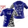TOO FAST TO LIVE TOO YOUNG TO DIE - LIMITED EDITION - CUSTOM NAME - FOX RACING - NAVY - T-SHIRT