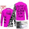 TOO FAST TO LIVE TOO YOUNG TO DIE - LIMITED EDITION - CUSTOM NAME - FOX RACING - PINK - JERSEY