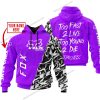 TOO FAST TO LIVE TOO YOUNG TO DIE - LIMITED EDITION - CUSTOM NAME - FOX RACING - PURPLE