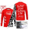 TOO FAST TO LIVE TOO YOUNG TO DIE - LIMITED EDITION - CUSTOM NAME - FOX RACING - RED - JERSEY