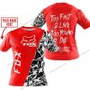 TOO FAST TO LIVE TOO YOUNG TO DIE - LIMITED EDITION - CUSTOM NAME - FOX RACING - RED - T-SHIRT