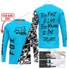 TOO FAST TO LIVE TOO YOUNG TO DIE - LIMITED EDITION - CUSTOM NAME - FOX RACING - SKY BLUE - JERSEY