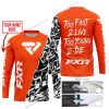 TOO FAST TO LIVE TOO YOUNG TO DIE - LIMITED EDITION - CUSTOM NAME - FXR - ORANGE - JERSEY