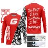 TOO FAST TO LIVE TOO YOUNG TO DIE - LIMITED EDITION - CUSTOM NAME - GAS GAS - RED - JERSEY