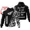 TOO FAST TO LIVE TOO YOUNG TO DIE - LIMITED EDITION - CUSTOM NAME - HONDA - BLACK