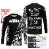 TOO FAST TO LIVE TOO YOUNG TO DIE - LIMITED EDITION - CUSTOM NAME - KTM - BLACK - JERSEY