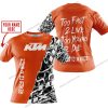 TOO FAST TO LIVE TOO YOUNG TO DIE - LIMITED EDITION - CUSTOM NAME - KTM - ORANGE - T-SHIRT