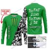 TOO FAST TO LIVE TOO YOUNG TO DIE - LIMITED EDITION - CUSTOM NAME - MONSTER - GREEN - JERSEY