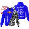 TOO FAST TO LIVE TOO YOUNG TO DIE - LIMITED EDITION - CUSTOM NAME - RED BULL - BLUE