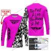 TOO FAST TO LIVE TOO YOUNG TO DIE - LIMITED EDITION - CUSTOM NAME - FLY RACING - PINK - JERSEY