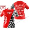 TOO FAST TO LIVE TOO YOUNG TO DIE - LIMITED EDITION - CUSTOM NAME - FLY RACING - RED - T-SHIRT