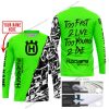TOO FAST TO LIVE TOO YOUNG TO DIE - LIMITED EDITION - CUSTOM NAME - HUSQVARNA - GREEN - JERSEY