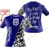 TOO FAST TO LIVE TOO YOUNG TO DIE - LIMITED EDITION - CUSTOM NAME - HUSQVARNA - NAVY - T-SHIRT