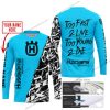TOO FAST TO LIVE TOO YOUNG TO DIE - LIMITED EDITION - CUSTOM NAME - HUSQVARNA - SKY BLUE - JERSEY