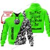 TOO FAST TO LIVE TOO YOUNG TO DIE - LIMITED EDITION - CUSTOM NAME - SEA DOO - GREEN