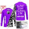 TOO FAST TO LIVE TOO YOUNG TO DIE - LIMITED EDITION - CUSTOM NAME - SEA DOO - PURPLE - JERSEY