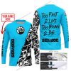 TOO FAST TO LIVE TOO YOUNG TO DIE - LIMITED EDITION - CUSTOM NAME - SEA DOO - SKY BLUE - JERSEY