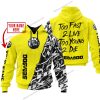 TOO FAST TO LIVE TOO YOUNG TO DIE - LIMITED EDITION - CUSTOM NAME - SEA DOO - YELLOW