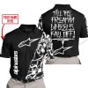 TILL THE FUCKIN FREAKIN TRAINING WHEEL FALL OFF - LIMITED EDITION - CUSTOM NAME - ALPINESTARS - BLACK - POLO SHIRT