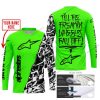 TILL THE FUCKIN FREAKIN TRAINING WHEEL FALL OFF - LIMITED EDITION - CUSTOM NAME - ALPINESTARS - GREEN - JERSEY