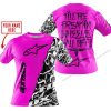 TILL THE FUCKIN FREAKIN TRAINING WHEEL FALL OFF - LIMITED EDITION - CUSTOM NAME - ALPINESTARS - PINK - T-SHIRT
