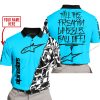 TILL THE FUCKIN FREAKIN TRAINING WHEEL FALL OFF - LIMITED EDITION - CUSTOM NAME - ALPINESTARS - SKY BLUE - POLO SHIRT