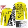 TILL THE FUCKIN FREAKIN TRAINING WHEEL FALL OFF - LIMITED EDITION - CUSTOM NAME - ALPINESTARS - YELLOW - JERSEY