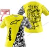 TILL THE FUCKIN FREAKIN TRAINING WHEEL FALL OFF - LIMITED EDITION - CUSTOM NAME - ALPINESTARS - YELLOW - T-SHIRT