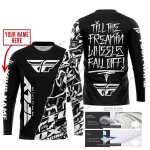TILL THE FUCKIN FREAKIN TRAINING WHEEL FALL OFF - LIMITED EDITION - CUSTOM NAME - FLY RACING - BLACK - JERSEY
