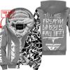 TILL THE FUCKIN FREAKIN TRAINING WHEEL FALL OFF - LIMITED EDITION - CUSTOM NAME - FLY RACING - GREY - FLEECE ZIP HOODIE