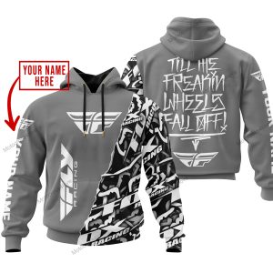 TILL THE FUCKIN FREAKIN TRAINING WHEEL FALL OFF - LIMITED EDITION - CUSTOM NAME - FLY RACING - GREY