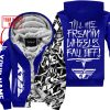 TILL THE FUCKIN FREAKIN TRAINING WHEEL FALL OFF - LIMITED EDITION - CUSTOM NAME - FLY RACING - NAVY - FLEECE ZIP HOODIE
